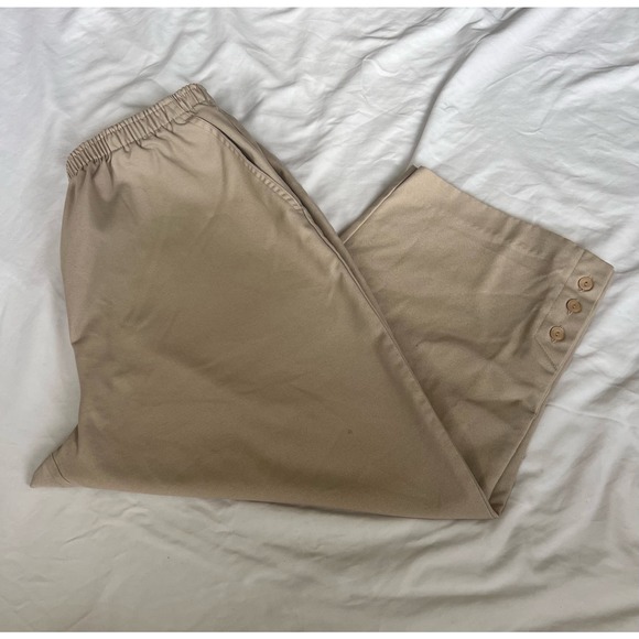 Drapers and Damon size 14 women  khaki cropped pants 0758 - Picture 1 of 6